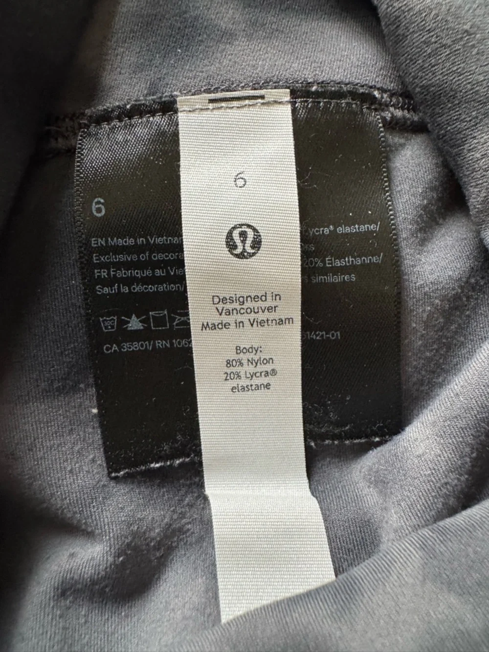 Lululemon Align Pant 26” Diamond Dye Pitch Grey Graphite Grey Leggings Sz 6